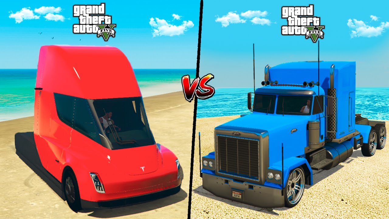 TESLA SEMI TRUCK VS DIESEL TRUCK in GTA 5 WHICH IS BEST? YouTube