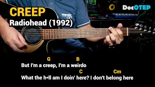 Creep - Radiohead 1992 Easy Guitar Chords Tutorial With Lyrics