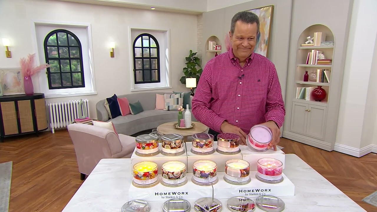 HomeWorx by Slatkin & Co. Set of 2 18oz Candles Candles on QVC
