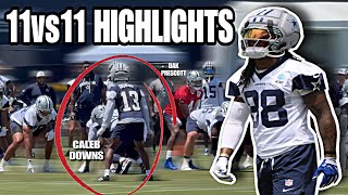 Dallas Cowboys FULL 11vs11 DRILLS @ Training Camp DAY 2 HIGHLIGHTS DAK & Offense BATTLING vs DEFENSE