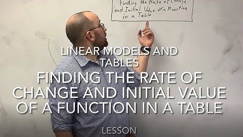 Finding the Rate of Change and Initial Value of a Function in a Table