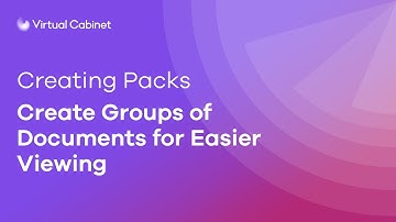 Virtual Cabinet | Creating Packs