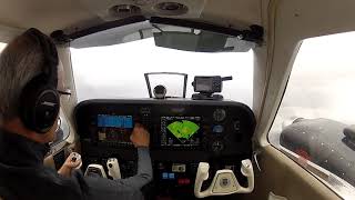 Baron G58 flight in heavy rain.