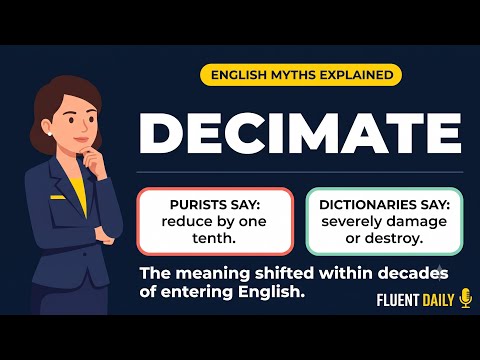 ‘Decimate' Doesn’t Mean What Purists Say. Here’s Why. | English Myths Explained | English Podcast