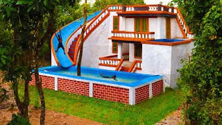 [Full Video]Build Most Contemporary Water Slide Park & Swimming pool Side With Villa House