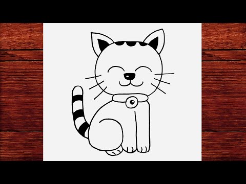 Kedi Nasıl Çizilir - How To Draw a Cat [ Çizim Mektebi ]