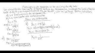 Frecuencia De Resonancia En Circuitos De Corriente Alterna