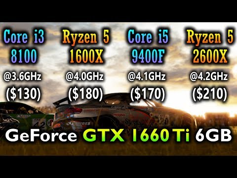 Core i3 8100 vs Ryzen 5 1600X vs Core i5 9400F vs Ryzen 5 2600X