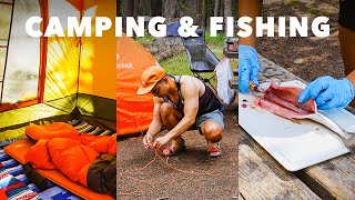 Relaxing Camping & Fishing At Lake Alpine New North Face Tent, Catch & Cook Rainbow Trout