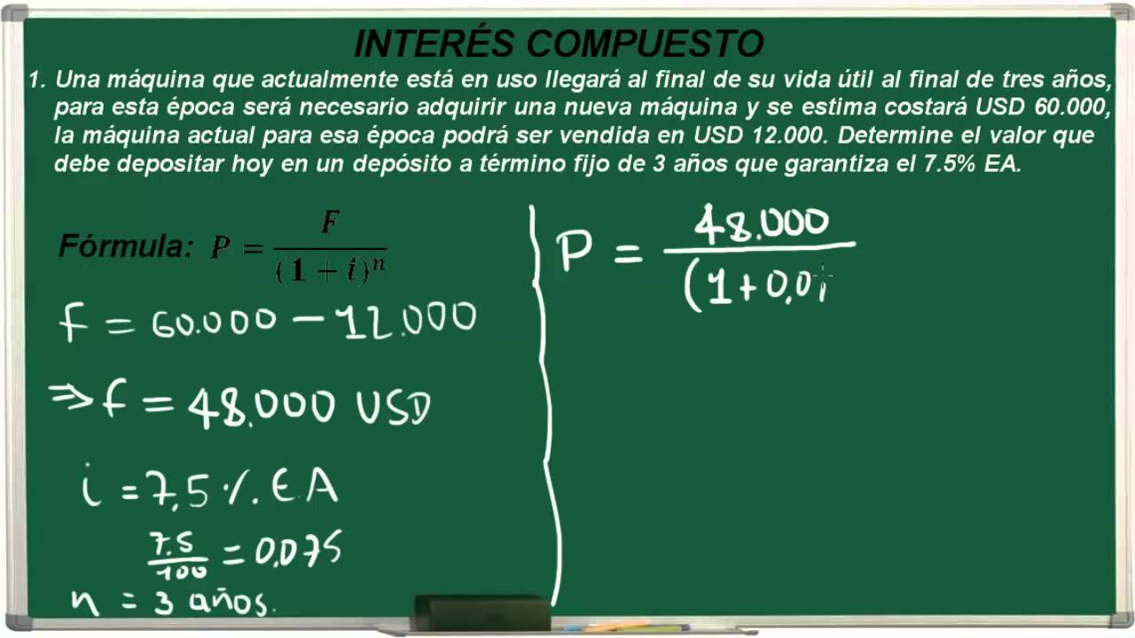 Interés Compuesto Matemática Financiera Ejercicios. - YouTube