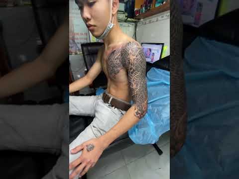 Hình xăm rồng vắt vai đẹp