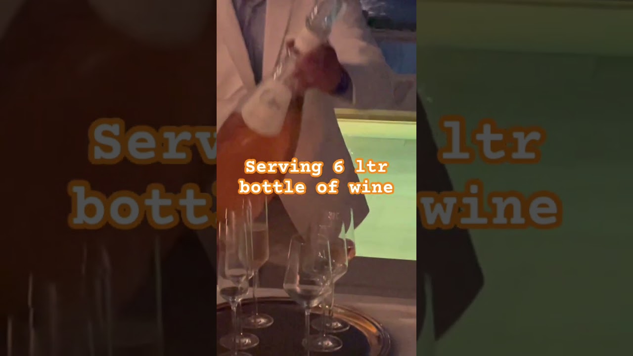 Serving 6 ltr big bottle of rose is different feeling 