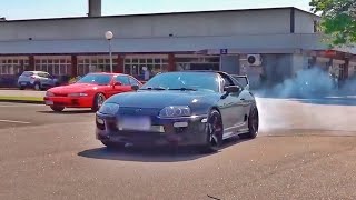 MELHORES ACELEROS NA SAÍDA DE CARROS DO ANO - SUPRA NO DRIFT, BMW QUASE BATENDO E MUITO MAIS