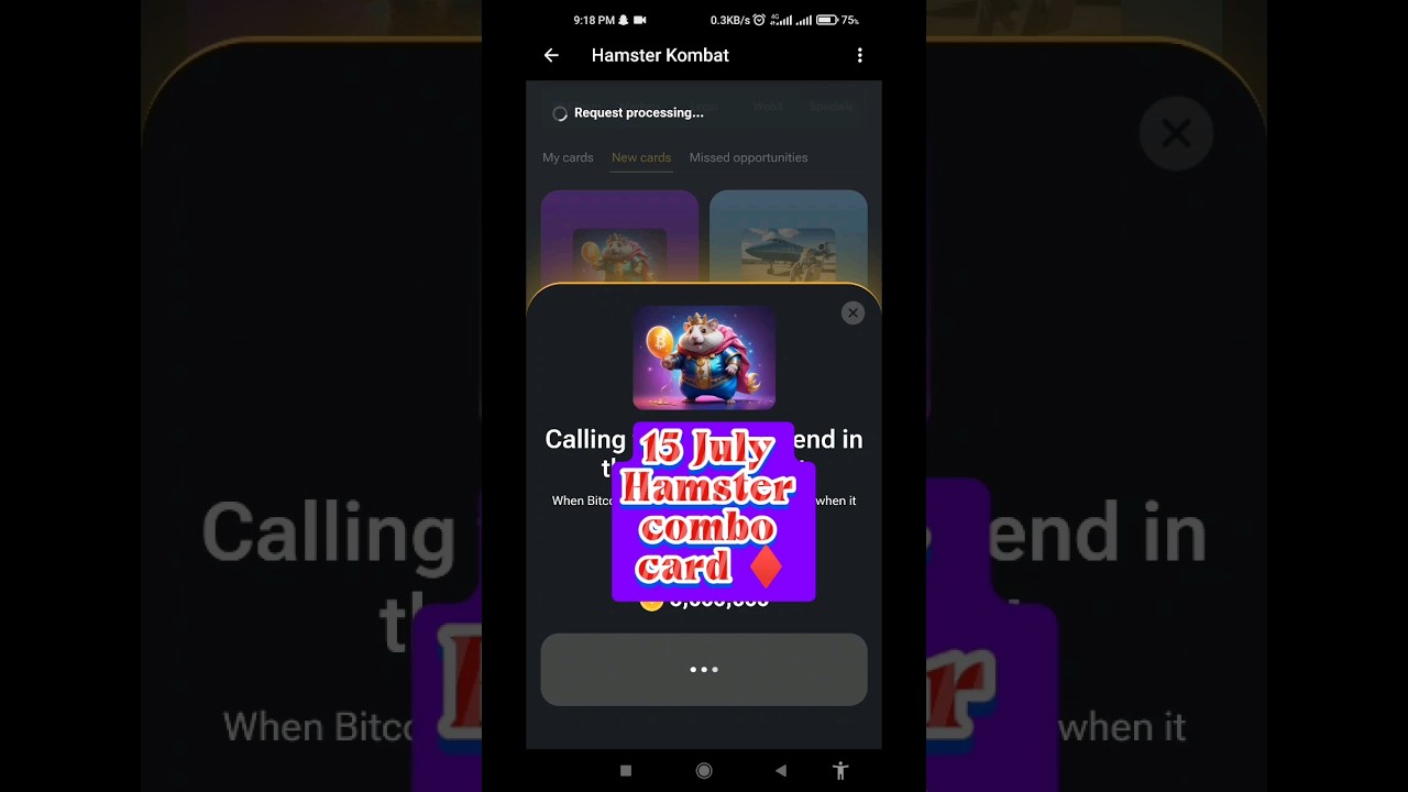 New Hamster Kombat daily clipper code