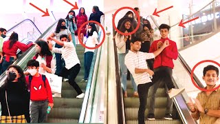 Awkward dancing on the escalator prank !