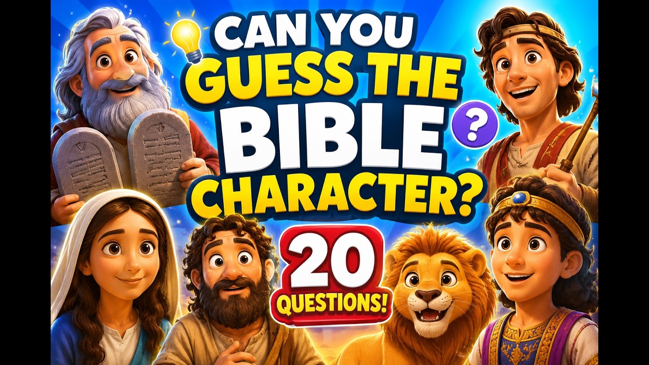 Can You Guess the Bible Character? 🙏 | 20 Fun Bible Quiz Questions for Kids | Christian Bible Quiz
