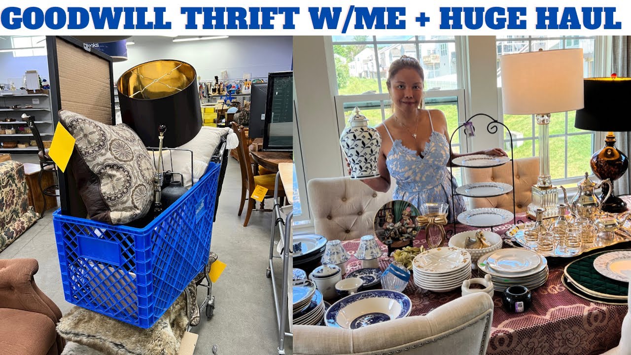 NEW* GOODWILL THRIFT WITH ME + HUGE Thrift Haul - YouTube