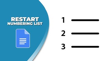 How to restart numbering list in Google Docs