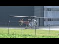 Helico Lama SA315B HB-ZMT Air Glaciers takeoff Sion airport Valais Switzerland 14.10.2020