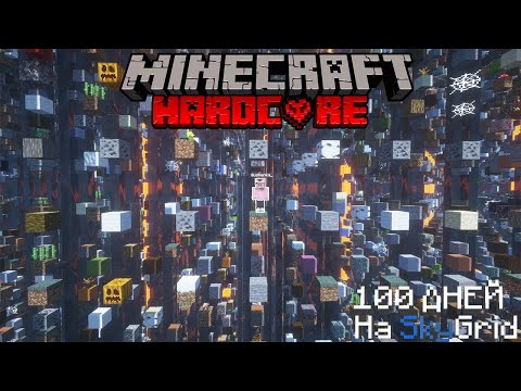 100 дней хардкора на SkyGrid в Minecraft!