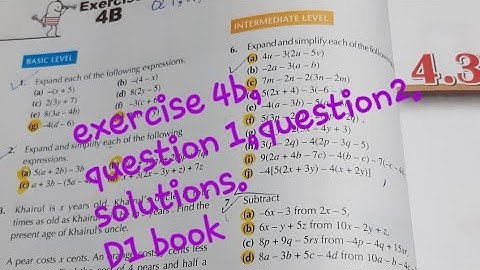 Exercise 4b || question no 1 and q2 || basic algebra || olevel || solutions || d1 book 7th edition