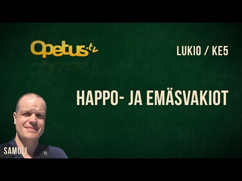 Video: Onko liukas happo tai emäs?