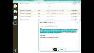 Krista Watsonx AI Demo of summarize capability