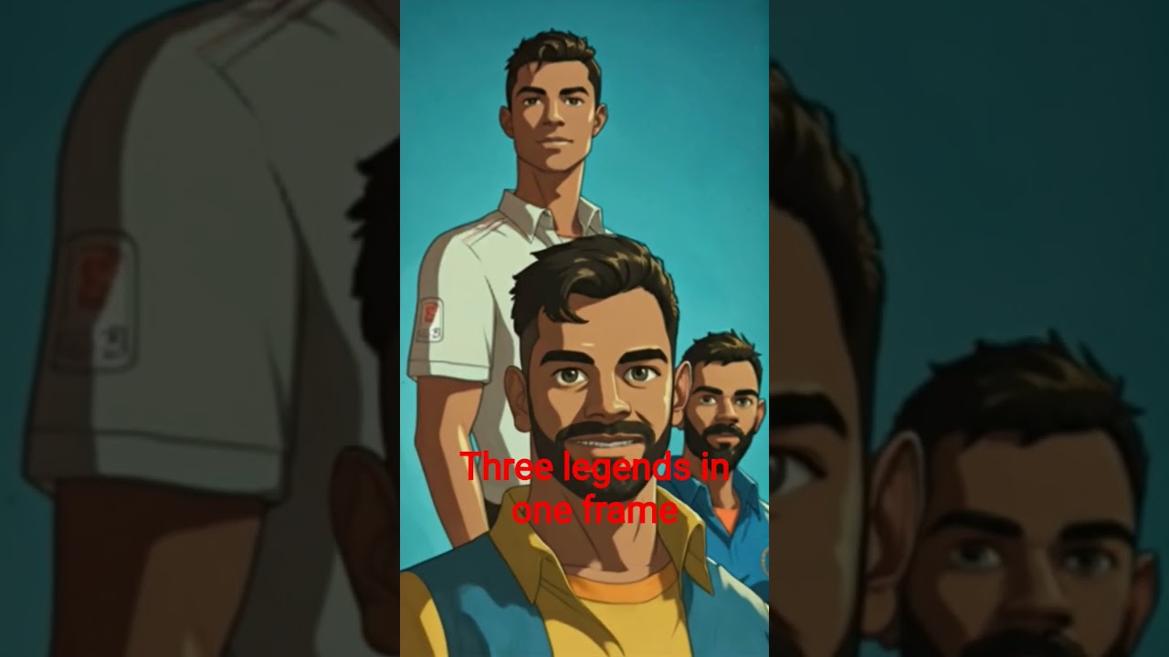 Three legends in one frame.Ronaldo Ms dhoni virat kohli