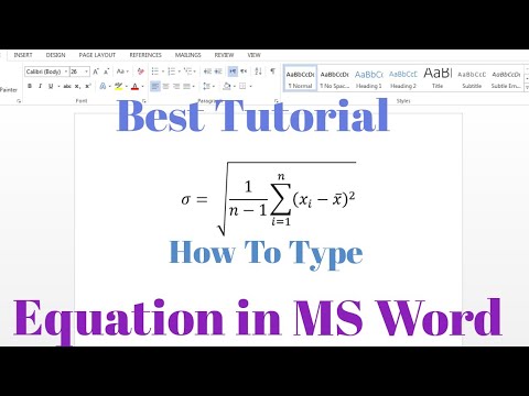 Video: How To Write An Equation In Word