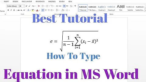 How To Type  Equation In Microsoft Word | Writing Equation In Word | Best Tutorial
