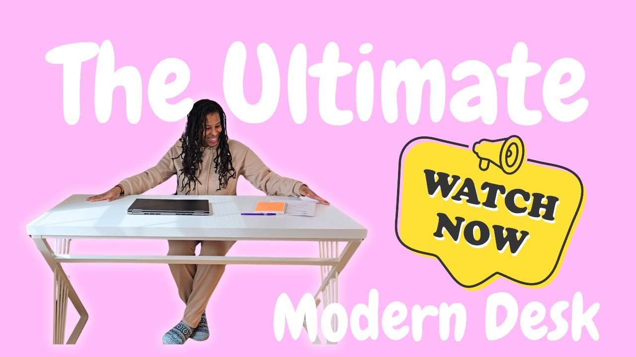 Beautiful Modern White Desk Setup