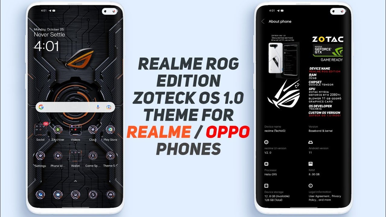 Realme ROG Edition / Zoteck Os 1.0 Theme For Realme and Oppo Phones | TechkiG