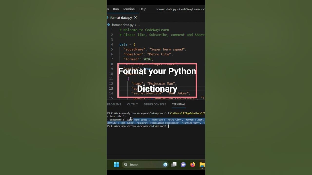 Format your output in Python #python #formatting #dictionary #list # ...