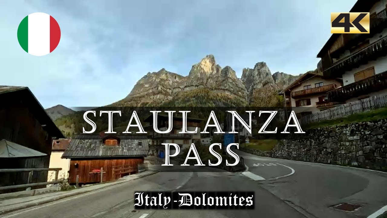 Scenic Drive Passo Staulanza First Snow on the Peaks 🇮🇹 | 4K | Dolomites in Autumn