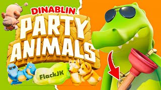 PARTY ANIMALS | САМАЯ СМЕШНАЯ ИГРА | FlackJK, Дина Блин, Юечка, Квикхантик, Скилзор, GwinGlade