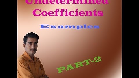VTU ENGINEERING MATHS 2 UNDETERMINED COEFFICIENTS PART-2 || ADVANCED MATHS 2  PART-2
