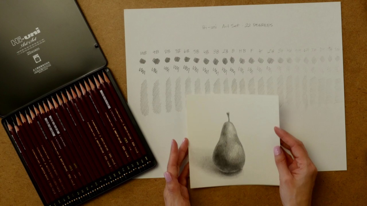 Review Mitsubishi Hi Uni 22 Degrees Pencil Set Youtube