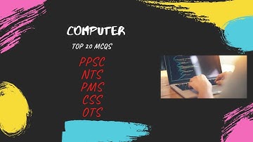 Most Important Computer MCQs for PPSC test preparation for |FPSC|CSS|PMS