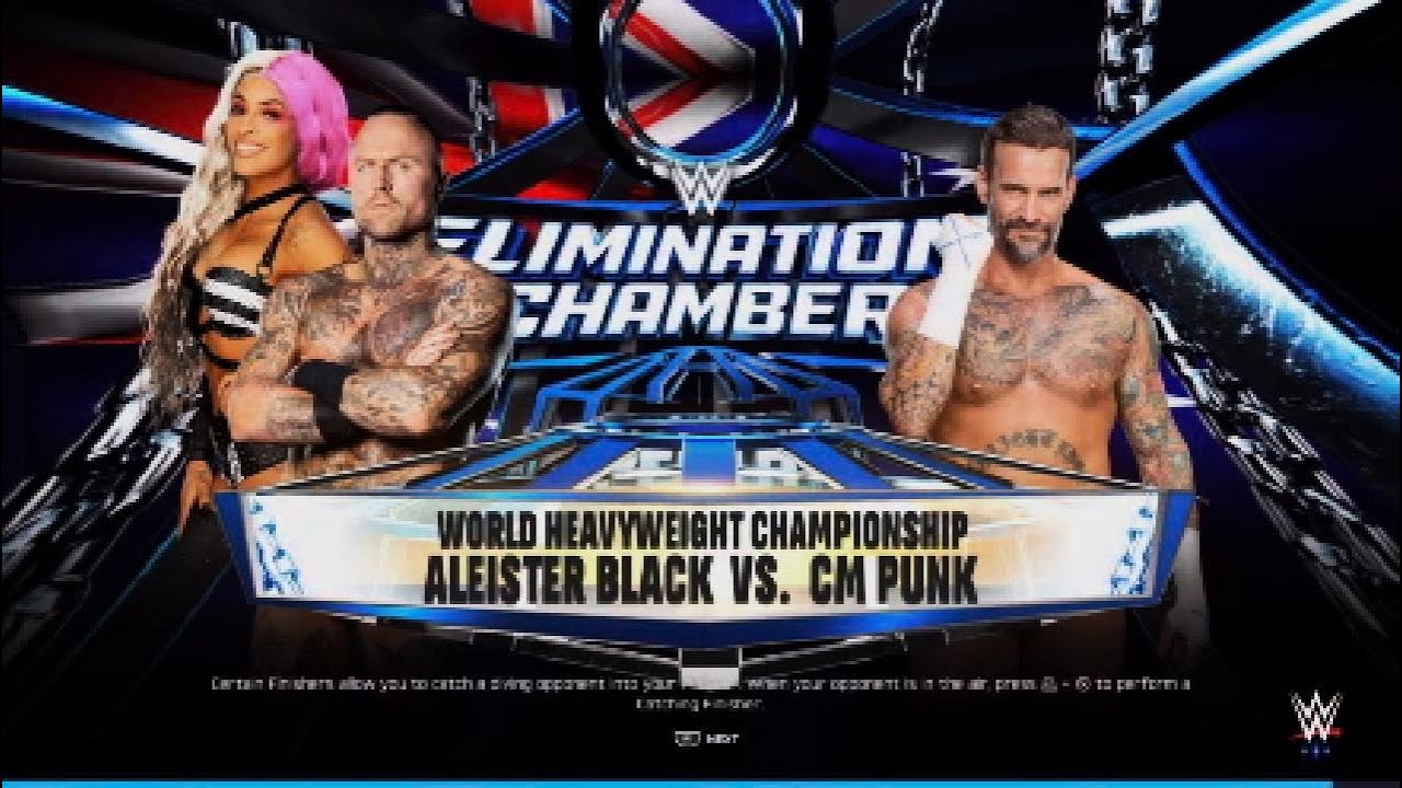 WWE Elimination Chamber| Aleister Black vs CM Punk: World heavyweight championship match WWE2K25