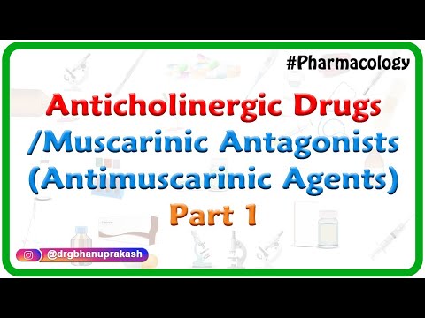 1.Anticholinergic Drugs / Muscarinic antagonists (Antimuscarinic agents) -Part 1