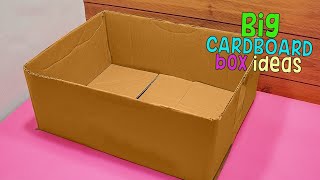 2 USEFUL BIG CARDBOARD BOX CRAFT IDEAS HOW TO RECYCLE CARDBOARD BOX