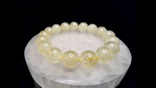 Gelang Batu Meteorite Libyan Desert Glass Lechatelierite 11.5mm A025