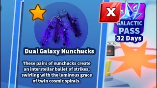Blade ball Dual Galaxy Nun chucks/Finisher review/gameplay!
