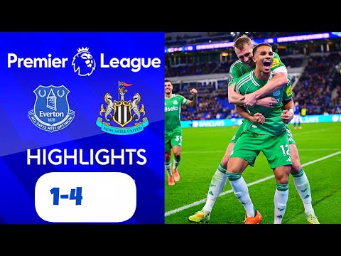 ملخص مباراة إيفرتون ضد نيوكاسل يونايتد 1 4 الدوري الإنجليزي الممتاز 2025 نيوكاسل إيفرتون إي