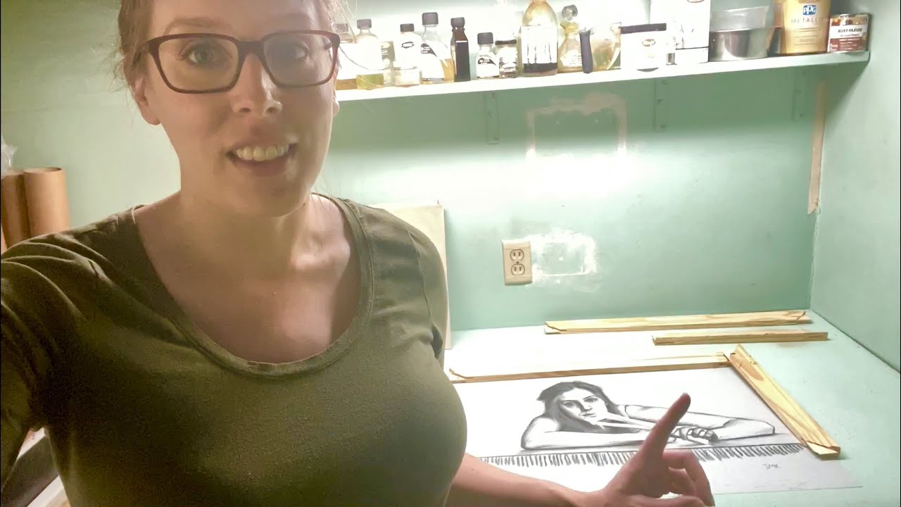 How to Transfer a Drawing to Canvas for Painting — Caleigh Bird Art