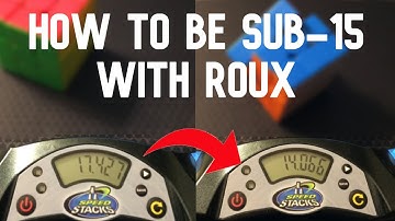 FULL GUIDE to be SUB 15 With the ROUX METHOD!!!