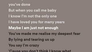 Sam Smith - I'm Not The Only One (Lyrics)