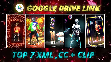 FREE FIRE TOP 7 XML CC + CLIPS |🔥 (GDRIVE) FREE FIRE CLIPS PACK |TOP 7 EMOTE CLIPS ⬇️#ff