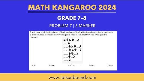 Math Kangaroo 2024 Solutions I Level 7-8 I Problem 7