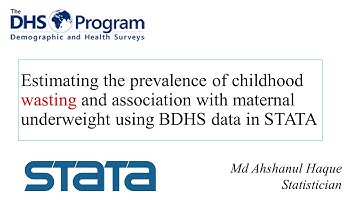 Estimating the prevalence of childhood wasting and association with maternal underweight in STATA